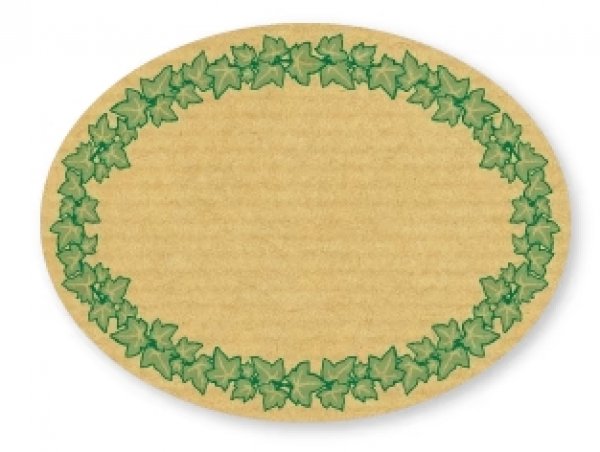 Etiketten natur gross, 58x77 mm Efeurand